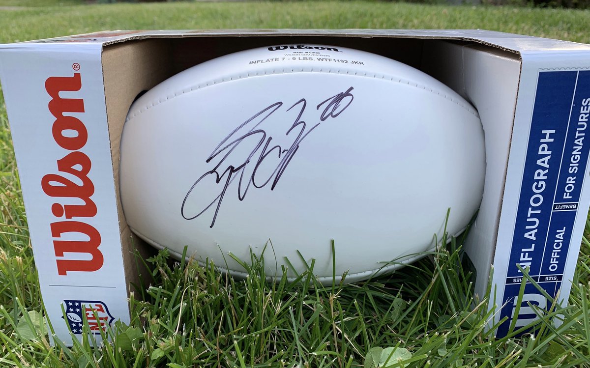 Retweet and follow for a chance to win a football signed by <a href="/saquon/">Saquon Barkley</a>, courtesy of <a href="/ProCamps/">ProCamps</a>! #sponsored
