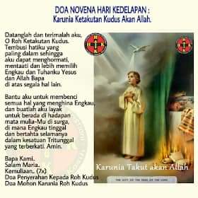 JostKoko's tweet photo. Novena Roh Kudus
Veni sancte spiritu..
#Hari8
ROH TAKUT AKAN ALLAH..
Datanglah, ya Roh Takut akan Allah, ajarlah kami untuk takut dan tunduk kepada-Mu di mana pun kami berada; tegakkanlah kami agar selalu berusaha melakukan hal-hal yang berkanan kepada-Mu.. https://t.co/cfUNnO3Si6