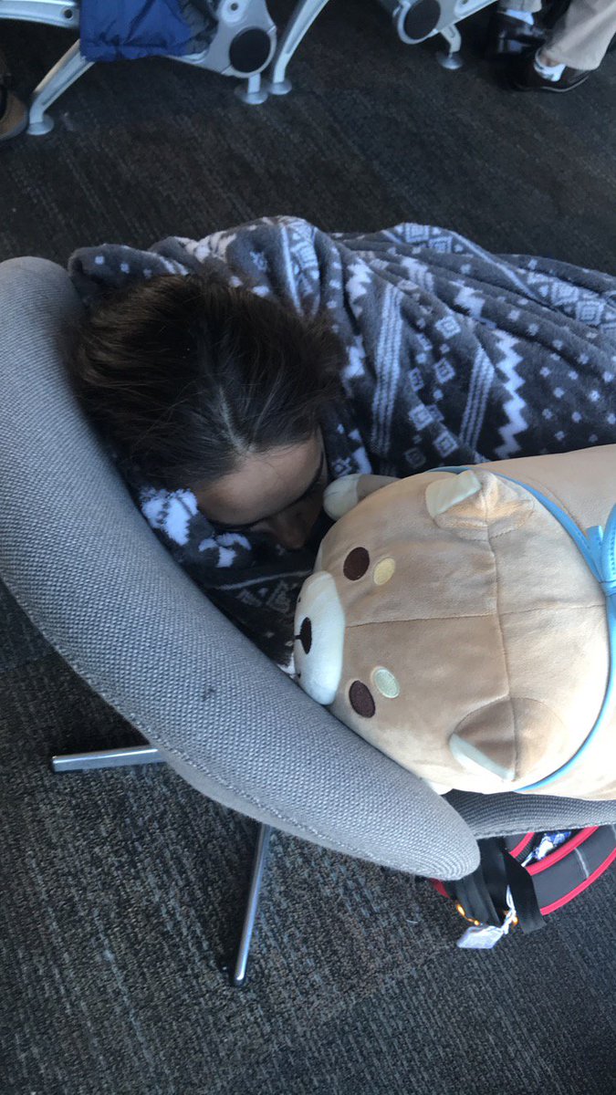troop5483's tweet photo. One of the many tired travellers as we get ready to board for our last leg of the trip. https://t.co/WAZ2HdR4cF
