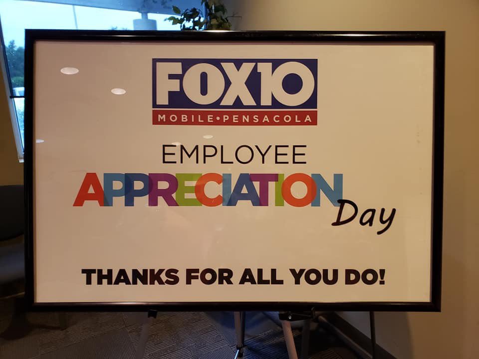 textamet's tweet photo. Today was “Employee Appreciation Day” at FOX10 and I definitely took advantage of the free donuts this morning. #igot2 😊 https://t.co/LMbEMlI9c5