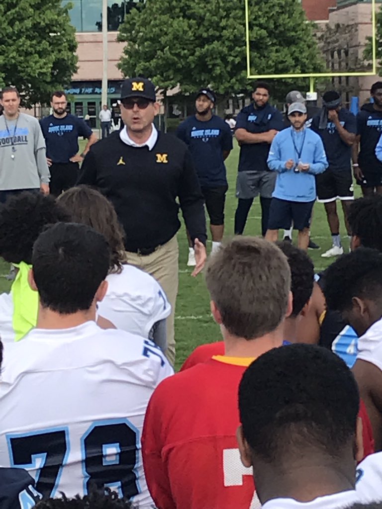 GaciochMatt's tweet photo. Had a great time at the URI camp today. Thanks Coaches @FootballDonnie @CoachWillFlem @CoachFlem @CoachJim4UM https://t.co/uYGDGgWeny