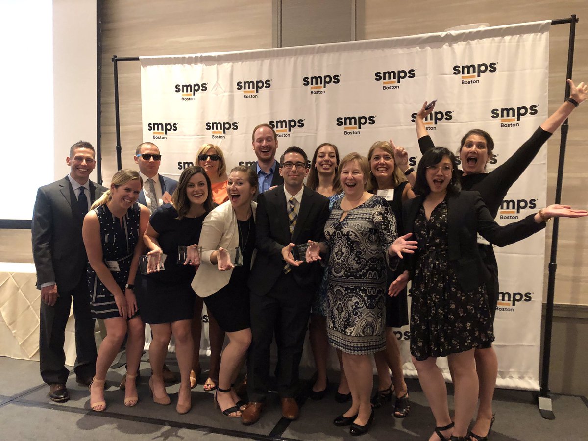 CDMSmith's tweet photo. CDM Smith swept the #BostonSMPSAwards tonight. First place: Marketing Collateral (webinars program), Video &amp; Holiday Piece. But we didn’t stop there, winning Best In-House Design &amp;  Best in Show for our webinar program! Congrats to all winners! #BestBrightestBoldest #Excellence https://t.co/setUPQtdk3