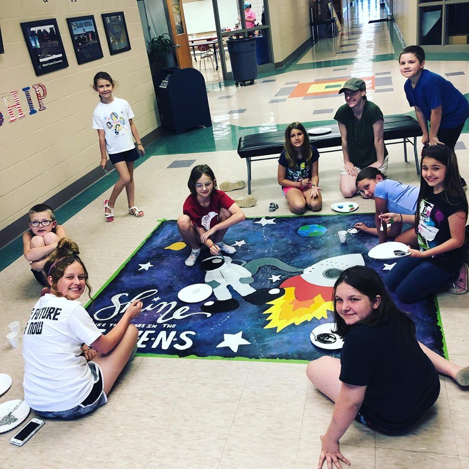 So amazed by these leaders!  They have the entryway way ready for next year’s theme. “Shine like the stars in the heavens!”  Thanks Krista Mello, Courtney Sky and Alysse Hobbs for helping them shine!