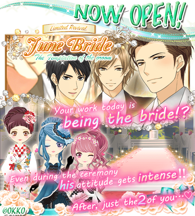 okko_eng's tweet photo. [My Sweet Proposal]

The Limited Revival Event "June Bride~Temptation of the Groom~" is NOW OPEN!

▼Android
https://t.co/Sy05Mjejkr
▼iOS
https://t.co/XHeho5MntG https://t.co/NHsGdPvX1P