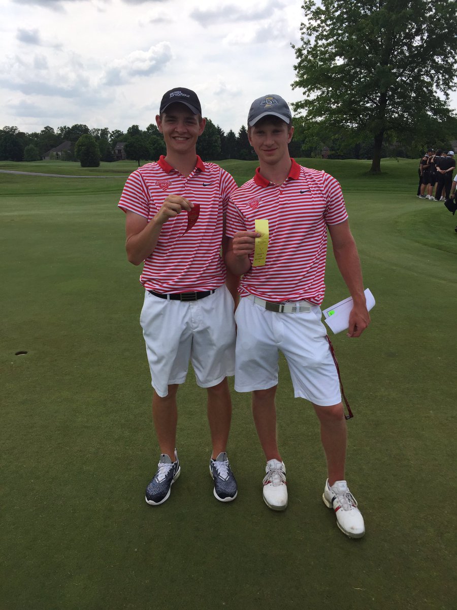 Fishers will be represented at STATE by these two young men! 

Caleb Bopp 70 (-2) 
T-2 Individually and Ind Qualifier #2
Bryce Robertson 71 (-1) 
T-4 Individually and Ind Qualifier #3