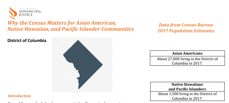 AAAJ_AAJC's tweet image. Check out the D.C., Maryland, and Virginia factsheets for the AANHPI community on CountUsIn2020.org to help with your #GOTC efforts! countusin2020.org/resources #CountDMVIn
