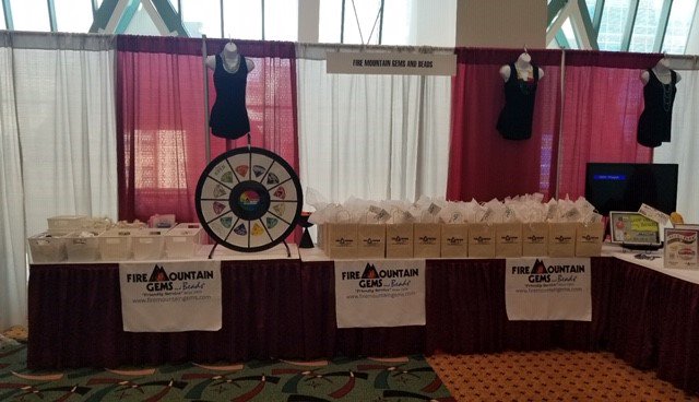 FireMtnGems's tweet photo. Set-up is complete! Besides meeting our customers and making new friends, here's what it's all about: https://t.co/ypI5Bgp0al
#beadandbuttonshow #beadandbuttonshow2019 #insidefiremtn https://t.co/c42xe9M9Sg