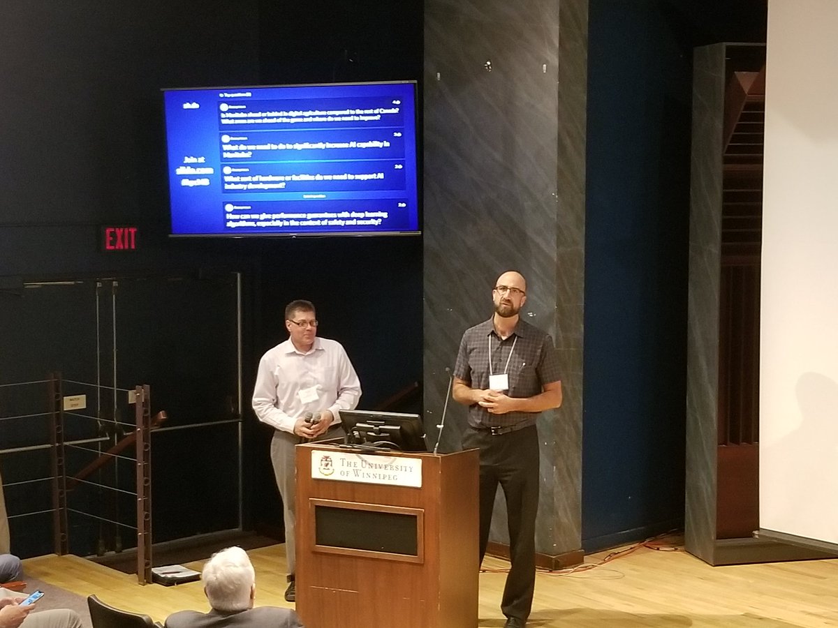 yvetteshang's tweet photo. Successful and informative High Performance Computing - Digital Agriculture #HPC conference @uwinnipeg . Congrats to all poster presenters from @RRC @umanitoba and @uwinnipeg !!! In the photo @MitacsCanada 's only @Brent_Wennekes was serving as a judge and promoting research!!! https://t.co/BJHVOLoRd4