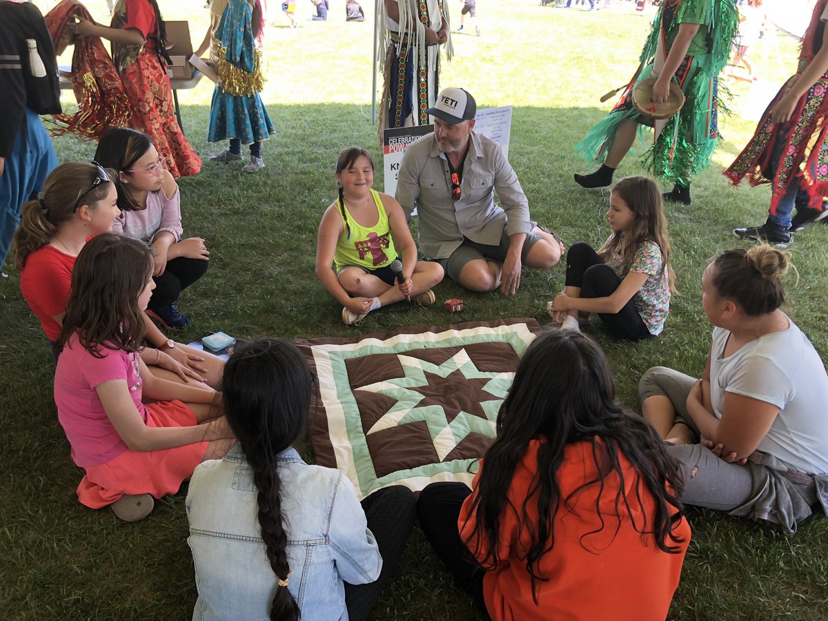 KingEdwardWSD's tweet image. A few special moments from yesterday’s #WSDPowWow. Very proud of our little speaker for sharing an Ojibwe prayer and teaching others   her language. #winnipegsd
