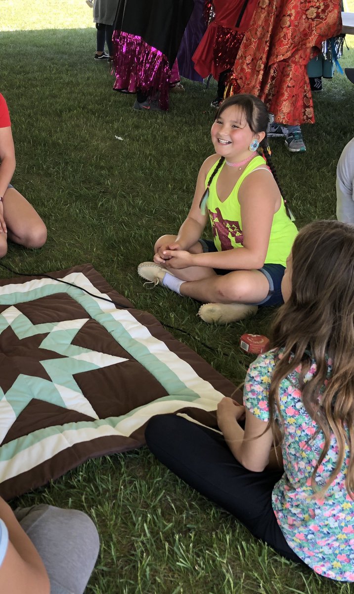 KingEdwardWSD's tweet image. A few special moments from yesterday’s #WSDPowWow. Very proud of our little speaker for sharing an Ojibwe prayer and teaching others   her language. #winnipegsd
