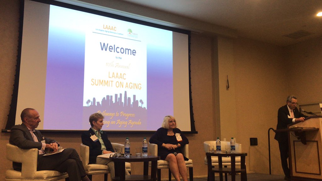 LAAACoalition's tweet photo. Bob Beitcher, Molly Forrest, and Kim Butrum. Moderator Ira Byock https://t.co/x8aJ2CXJwg
