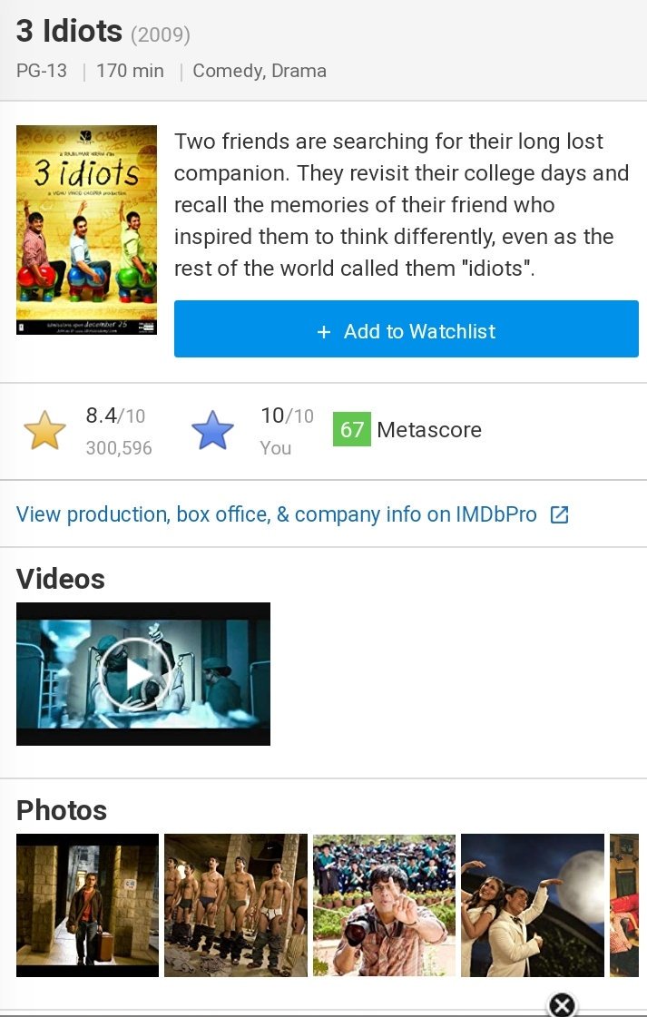 imdb 3 idiots