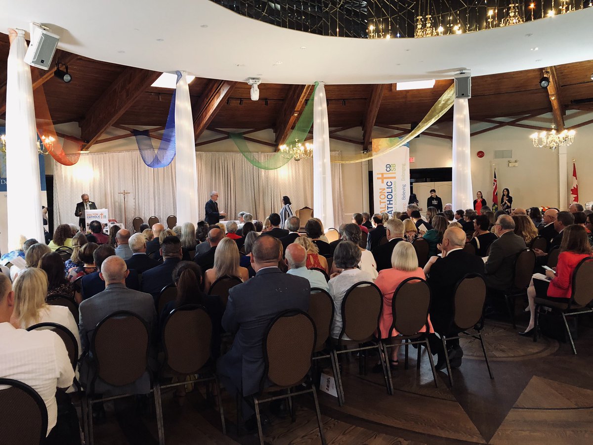 HCDSB's tweet photo. This afternoon we are honouring the 46 staff members celebrating 25 years of service to #HCDSB &amp; the 80 staff members who are retiring from #HCDSB this year! Thank you for your years of dedication to Catholic education! #AchieveBelieveBelong HCDSBchampions https://t.co/jTL5ayrqRh