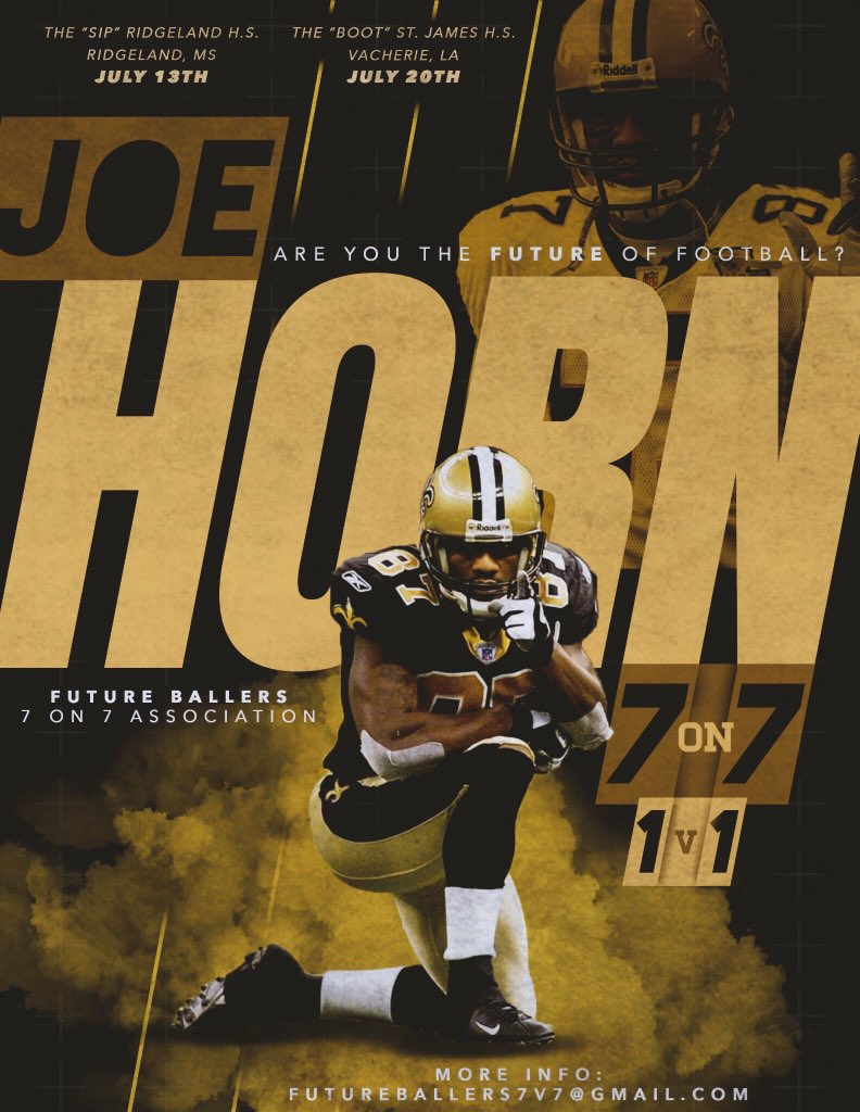 CoachDeeLew's tweet photo. If you believe that you have the best WR/DBs in the country, you now have a platform to prove it. Winning 7 VS 7 team receives an equipment grant, winner of 1 VS 1 receives scholarship$$. @JoeHorn_87 has outdone himself on this one!! @juice7v7 @COASTLINESTARS Future Ballers🏈👌🏾💨 https://t.co/cKnTa4QGPT
