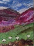 Belford Arts Festival exhibitors:
Karen Dale – Textiles/Felt
Karen creates original textural artwork using age old wet felting and needle felting techniques by using wool and silk fibres to capture the beauty of Northumberland.@