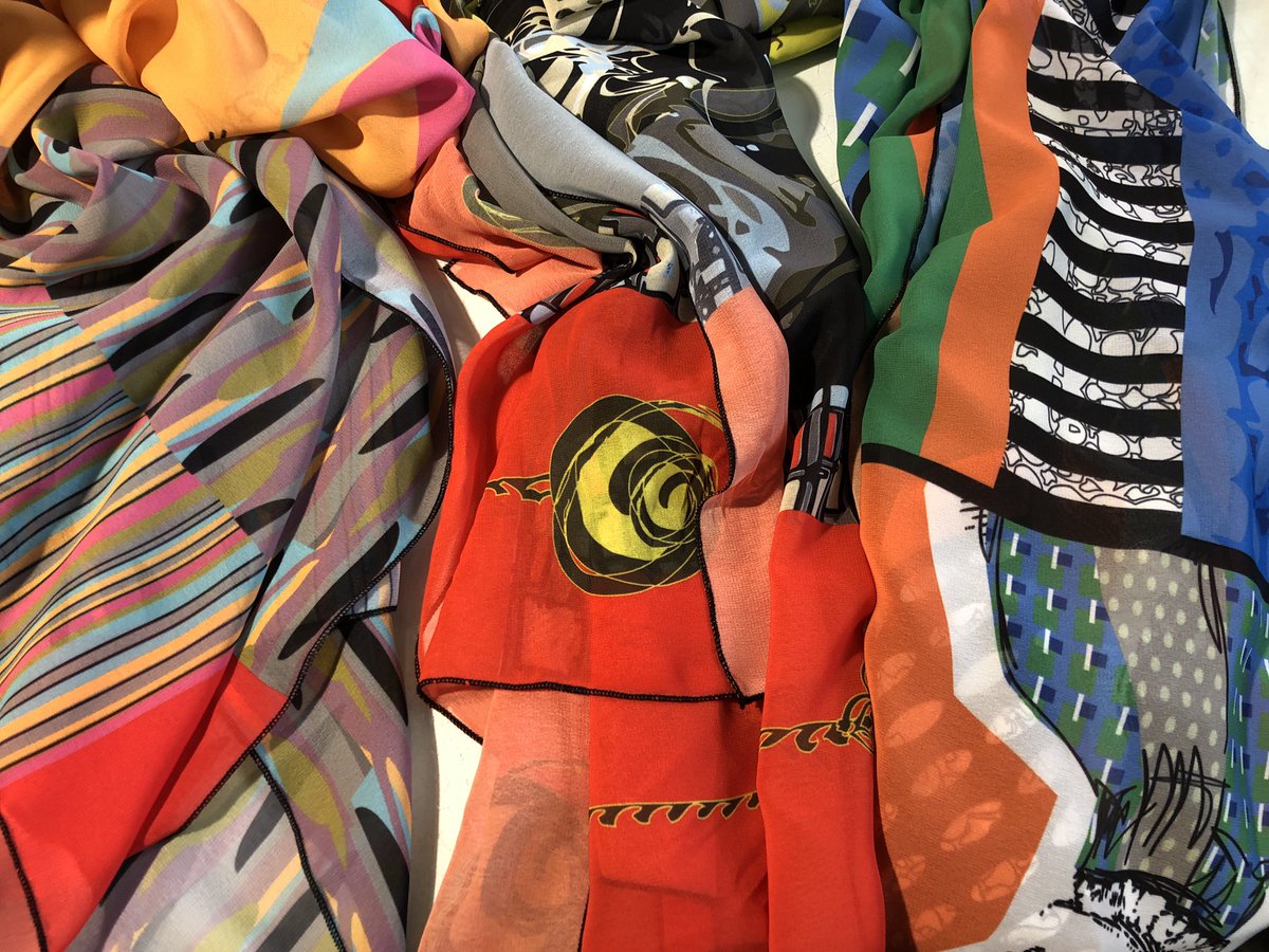 CARAVANSNC's tweet photo. Talk about color! Come checkout our beautiful collection of summer scarves! Perfect for the summer breezes! #ss19 #style #fashion #scarves #accessories #color #uniqueboutique #grovearcade #asheville #shoplocal @GroveArcade @CARAVANSNC https://t.co/FnSy4gENJX