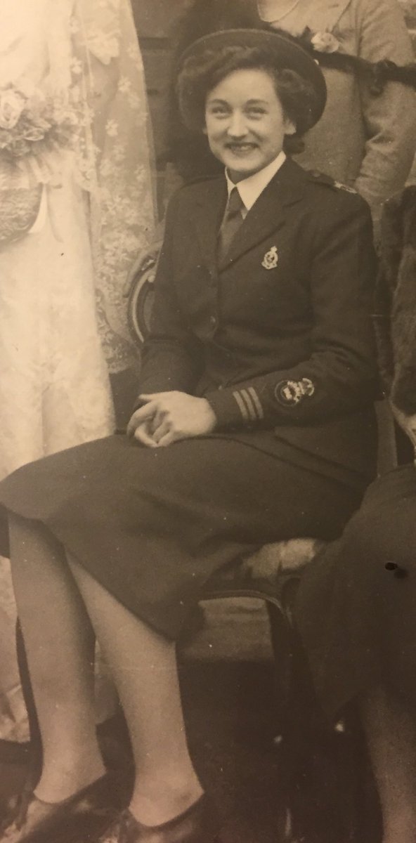 ProfFionaRoss's tweet photo. Remembering the many backing up D Day. My VAD mother collected wounded from troop ships at Southampton to take on hospital trains to the north - anywhere with beds - “mad work for weeks - non stop for 3 days and 2 nights - we dared not sit to eat for fear of falling asleep “ https://t.co/PA7LxadsR5