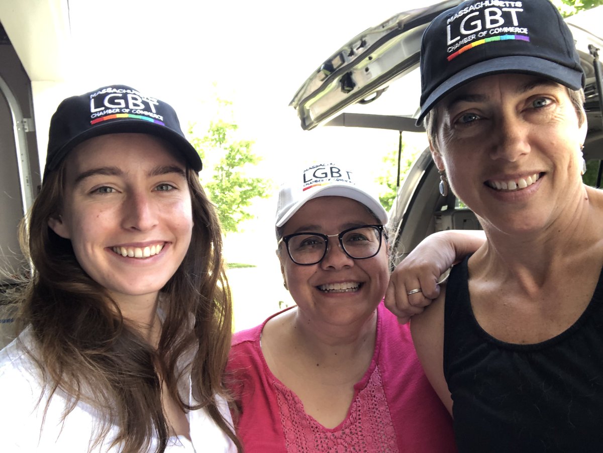 MALGBTCC's tweet photo. Behind the scenes of this year’s #BostonPride preparations - make sure to stop by our booth at the @BostonPride Festival on Saturday for a chance to win prizes and connect with chamber staff! #LookingBack #LovingForward https://t.co/5boI1Lu7TH