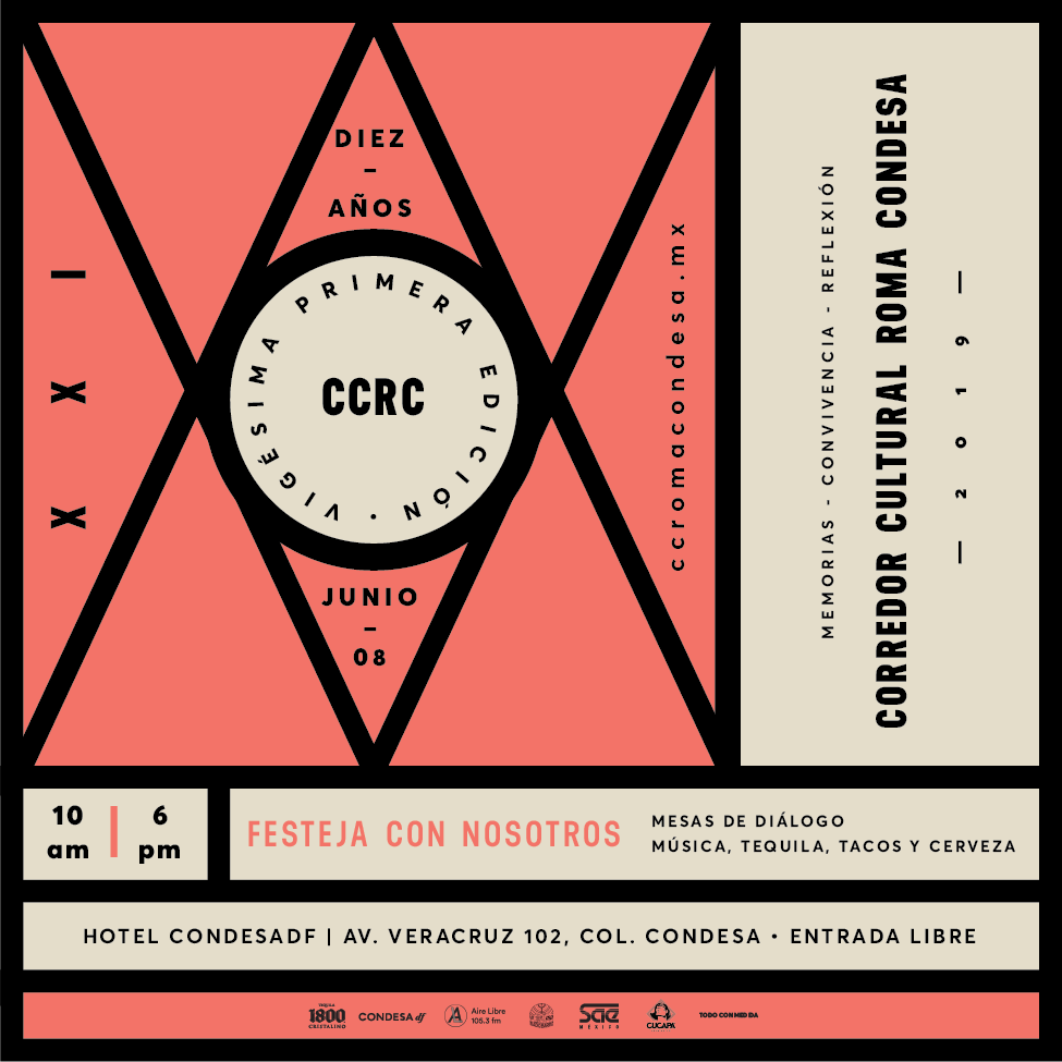 ¡Es tiempo de reinventarnos, y para ello queremos hacerlo con una gran celebración para conmemorar estos 10 años, los esperamos en Condesa DF el 8 de junio a partir de las 10 am!