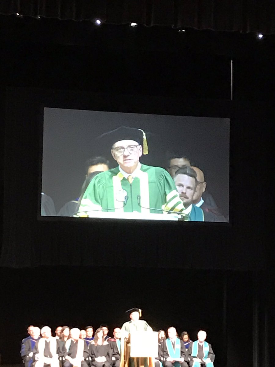 jacquiehansen's tweet photo. Enjoying listening to President David Turpin address the graduates of the Bachelor of Commerce faculty. ‘Open yourself up to possibilities, take care of the people around you and know your values’. @UAIberta #bcommerce #Congratulations https://t.co/8sLU3x4wok