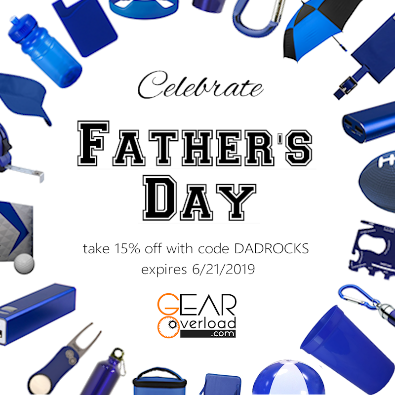 GearOverloadCom's tweet image. Celebrate Father's Day with discount code DADROCKS for 15% off your purchase on GearOverload.com (offer expires 6/21/2019)  #promotionalproducts #swag #giveaway #logogift #advertisement #marketing #freebies #promotion #customprints #FathersDay