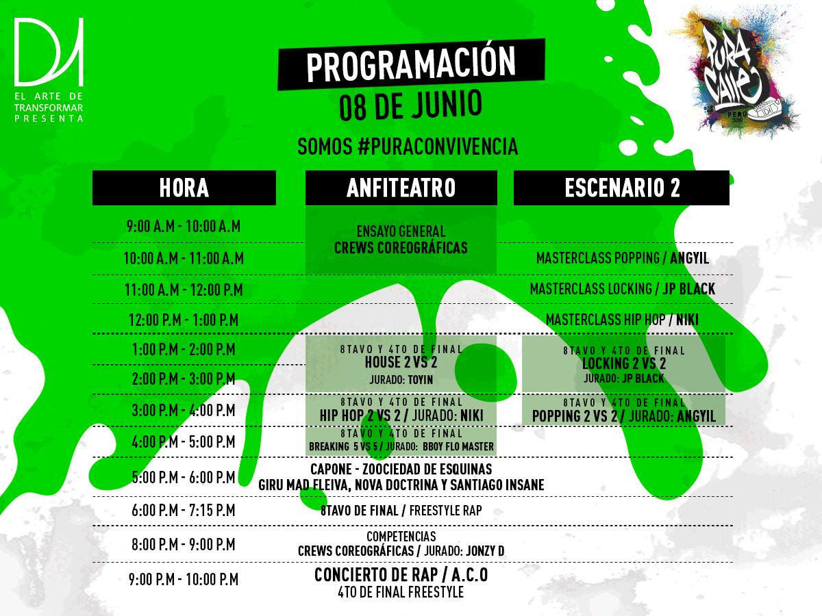 megashowperu's tweet photo. Compartimos el Cronograma de actividades que se desarrollará en @PuraCalle_Peru 😎🔥 ¡No te lo pierdas! https://t.co/wZhR0fDRcf