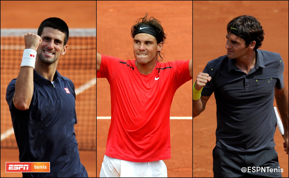 Por primera vez desde #RolandGarros 2012, Djokovic, Nadal y Federer están en semifinales de un mismo Grand Slam.

Los dueños de la era.

#TBT #TBTenis #RGxESPN