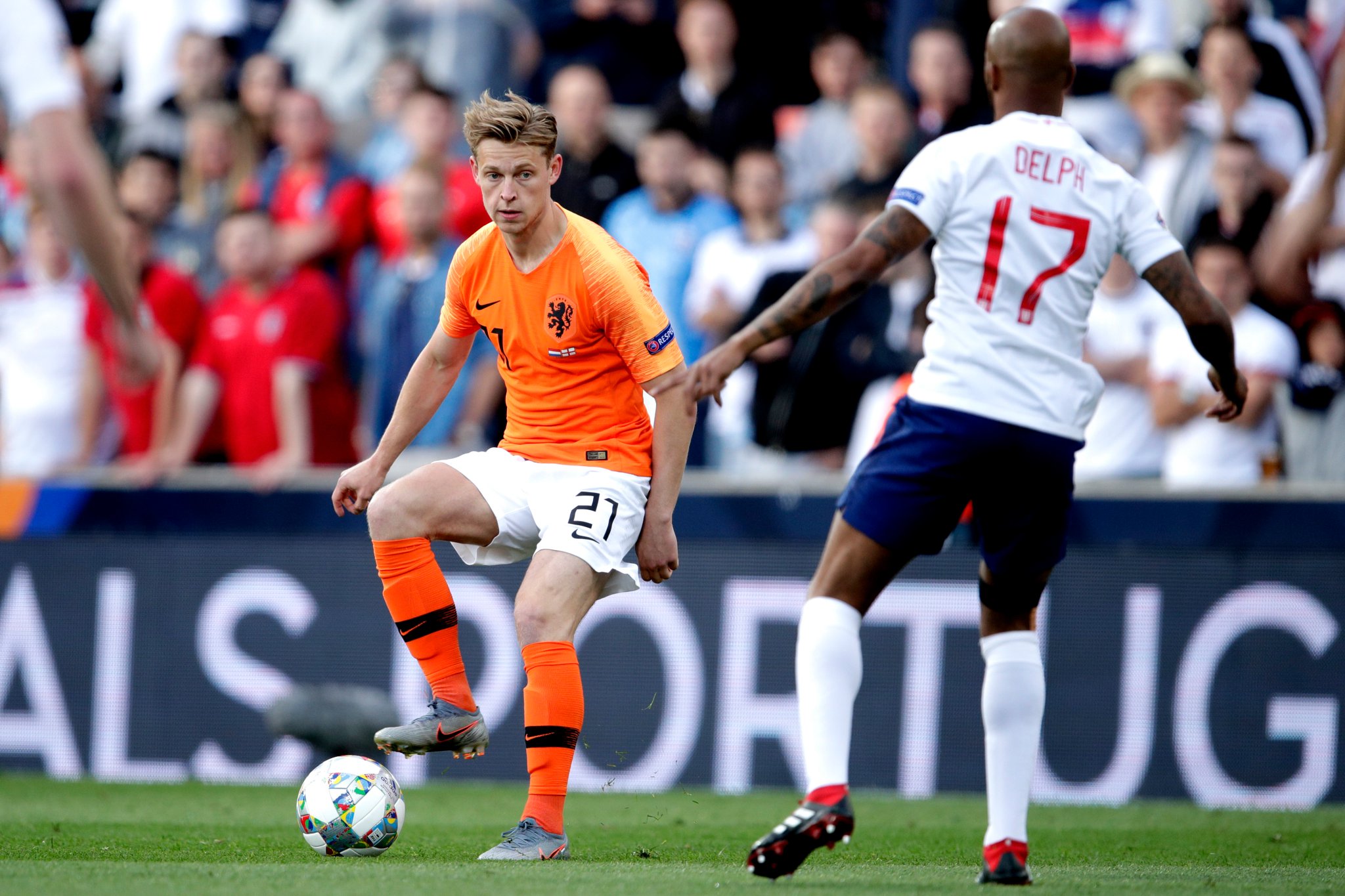 De Jong, durante el encuentro.