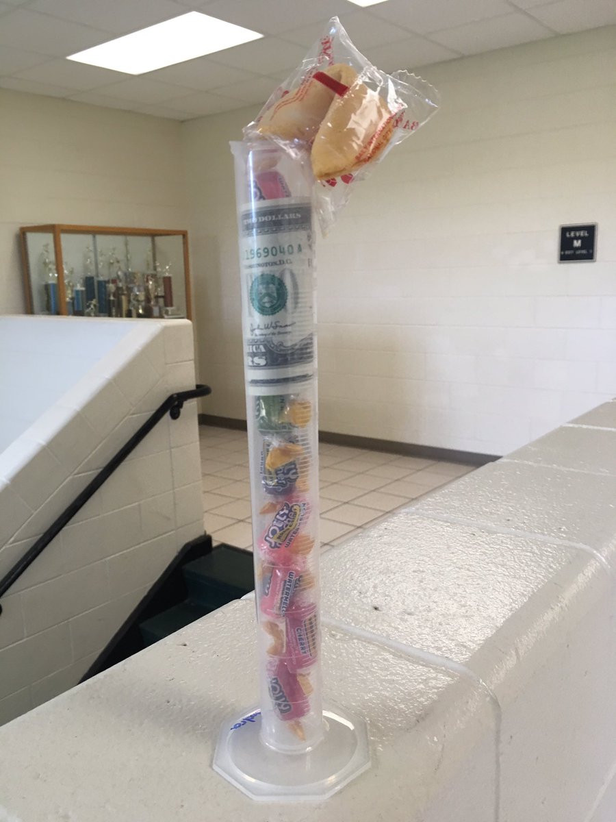 ChemBronk's tweet photo. Gift to my seniors who graduated.  Graduated cylinders 🎓 https://t.co/BQvokbKfTh