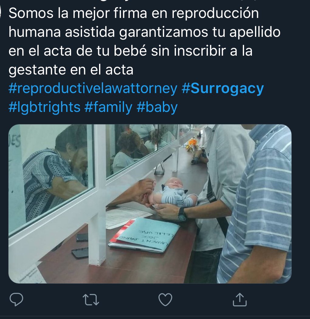 En el nombre del padre, nacido de la cabeza de Zeus, todopoderosa industria tecnoreproductiva, bebés sin madre para gloria del patriarcado. La foto con el bebé en el mostrador no tiene desperdicio. Es de un anuncio de 1 agencia en México. ¿Quién dice que esto no es venta de bbs?
