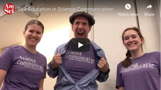 AmSciMag's tweet photo. Multiple motivations prompt students to organize #ComSciCon -- training one another in #SciComm https://t.co/Yl3ix2uUSv  @comscicontri #video https://t.co/wB8tIGxQzy