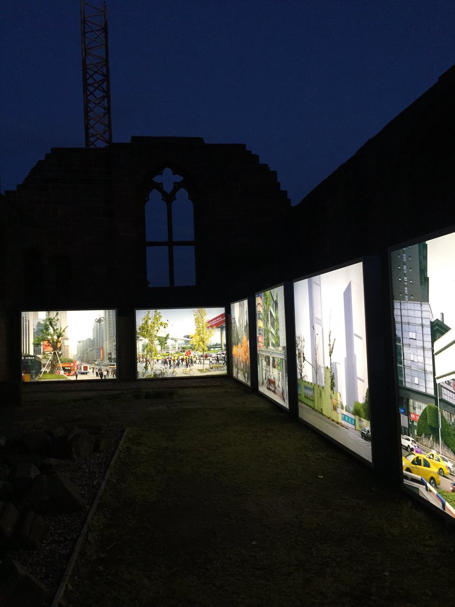 imaginewirral's tweet photo. The glow in the quiet after the opening when only the images were here....lovely in the day and lovely at night. @OpenEyeGallery #LookPhotoBiennial #YanPreston #boroughofculture https://t.co/Hw69u9yGTx