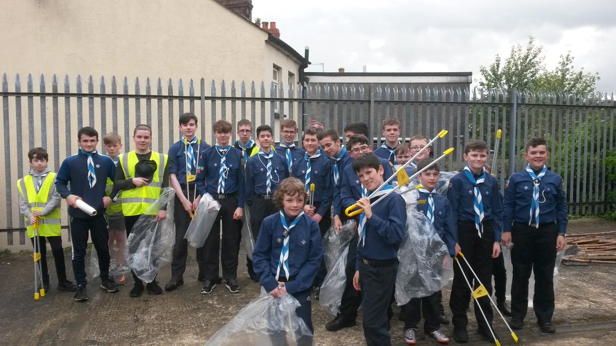 Pim247's tweet photo. Well done to @newryscouts &amp; @newryventurers who completed another litter pick around the town  as part of @nmdcouncil initiative #cleanergreenercommunities #scouts  #givingback https://t.co/QuI2isVgoO