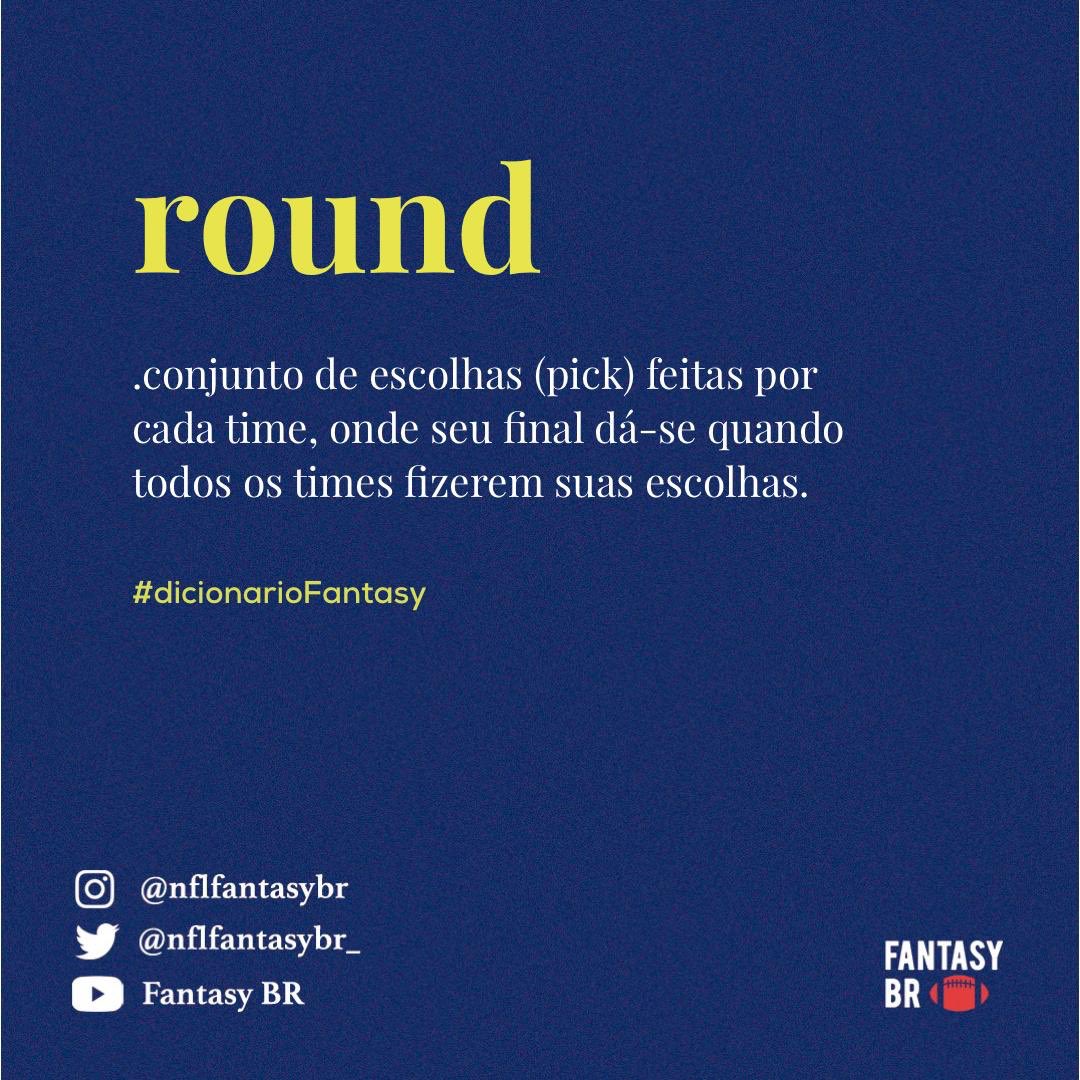 nflbrafantasy's tweet photo. Hoje no nosso Dicionário do Fantasy trouxemos pra vocês a palavra “Round” 👇🏻

#DicionarioFantasy #DraftAdvice https://t.co/N0AUbVuMOu