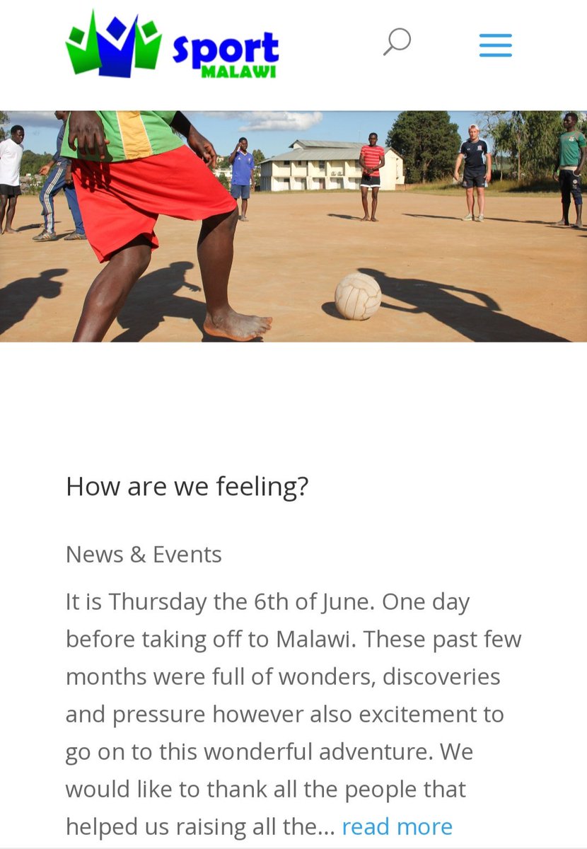 New blog post before the big day !

➡️sportmalawi.com/how-are-we-fee…

<a href="/uniofglos/">University of Gloucestershire</a> <a href="/UoGEducation/">Uni of Glos Education</a> <a href="/UoGSLES/">UoGSLES</a>