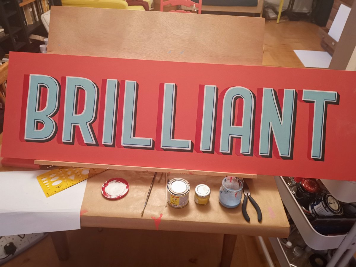 I think it is but then I'm biased ;-) #brilliant #makeitso #makeitsocreations #oneshotpaint #signwriter #signpainter #alwayshandpaint #lettering #signs #handpainting #smallbusiness #shopsmall #workfromhome #etsy #etsyseller #numonday