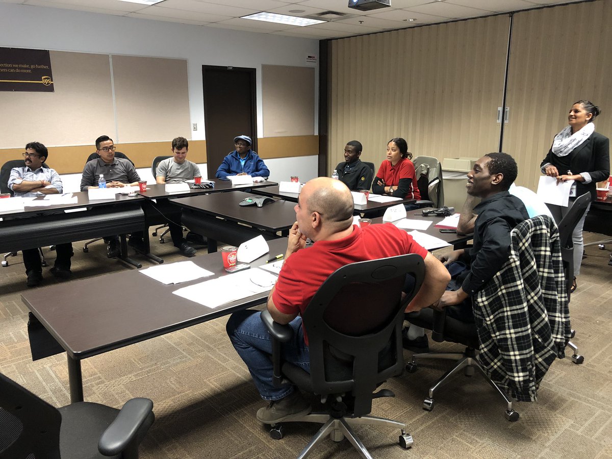 DarrylUPS's tweet photo. Another great session with the Metro PT Preload Supervisors. They’ve been empowered and will now use these new skills from the ‘Positive Working Relationships’ workshop. Thanks again @TonyMehalovich for leading the sessions and @NadineUps for your support @megsmanser #UPS #GLC https://t.co/Ai4GZSB1lE