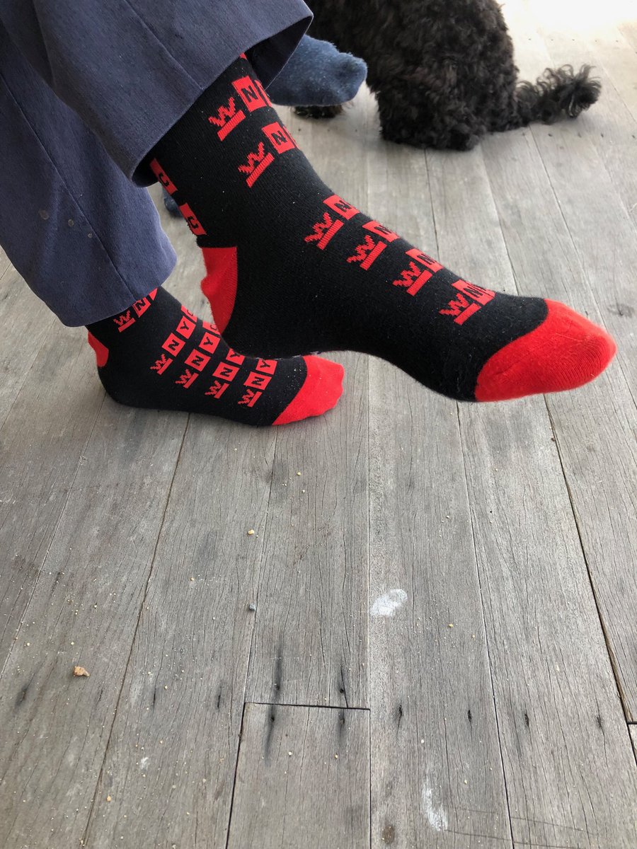 aawatters's tweet photo. Sitting in Australia where we’ve been listening to ⁦@WNYC⁩ because we love &amp; miss NYC when I spot these WNYC socks in the wild. I rush to ask questions, create a bond &amp; she demurs. “They were a gift.” I tell her she should listen via ⁦@alexa99⁩ https://t.co/zEFNA0VB3D