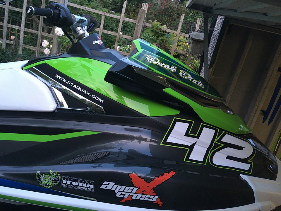 DunkDude42's tweet photo. Lets go racing! #42 all set for @P1AquaX #ColwynBay this weekend #RaceNumbers arrived this morning thanks #SkiPimp @srobbie #TartanPaint https://t.co/ZbbmHQ0lYN