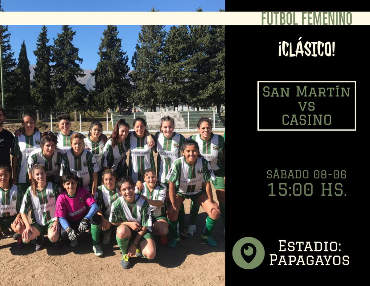ClubCasinoSL's tweet photo. ¡CLASICO FEMENINO!
Este Sábado 8 de Junio, en la localidad vecina de Papagayos, se llevará a cabo la jornada de Futbol Femenino de la Liga del Valle.
¡Vamos timberas!
#FutbolFemenino #Timberas
#TodoVerde #SiempreVerde
#ClubCasino #Csdc https://t.co/Yhulbek1Id