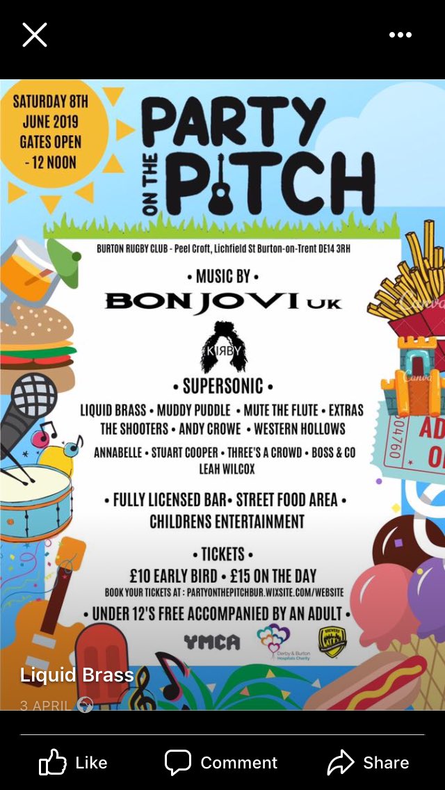 liquidbrass's tweet photo. It promises to be a great celebration of local live music on Saturday.  Come and join @liquidbrass and experience some other fantastic bands in the brewing capital of the world! https://t.co/lMjkMzFLmm