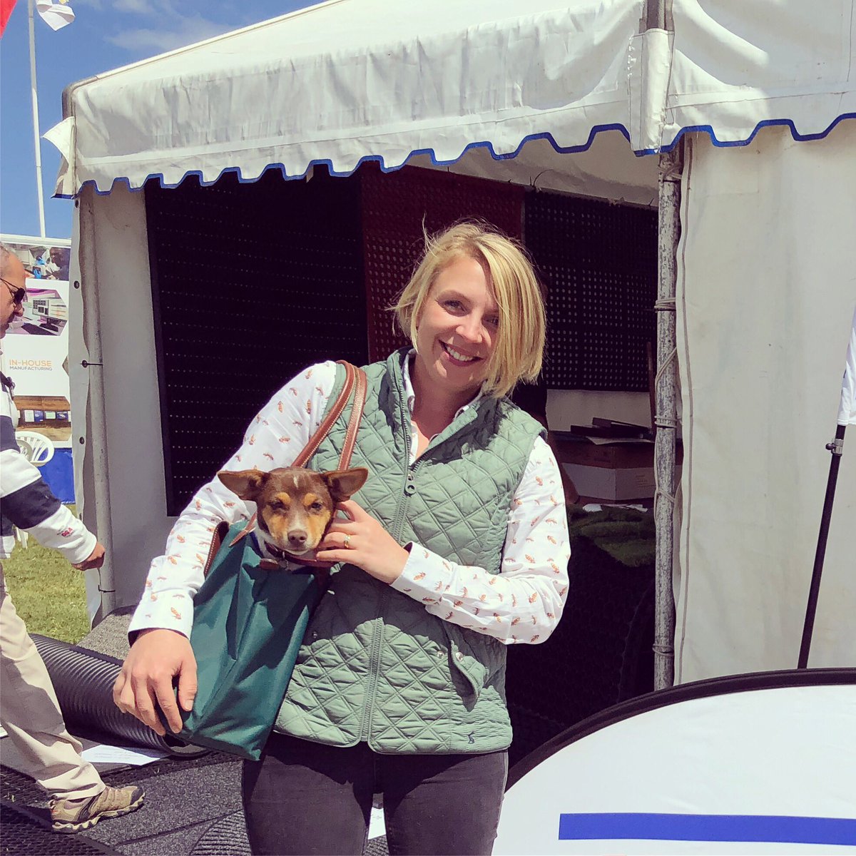 What a great first day @theroyalcornwall catching up with friends family and suppliers.  I may have ruined Cookie’s #farmdog street cred but her little legs were very tired.
Big day! Looking forward to tomorrow.