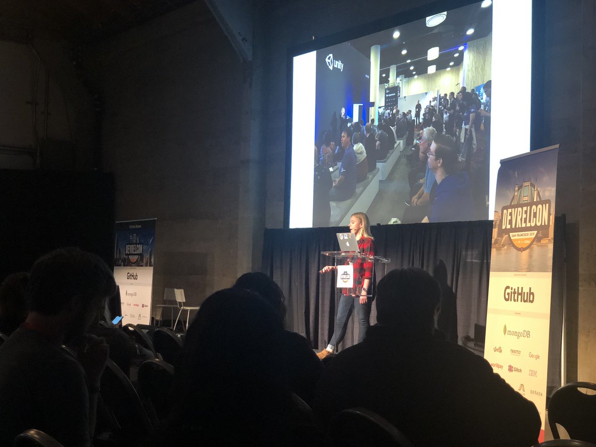 drnugent's tweet photo. “Shoutout to all the unity developers here!”
[single “woo!”]
“Yes, all one of you!”
#DevRelConf https://t.co/461rKwp16t