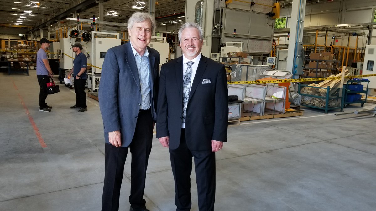 Barry4Barrie4's tweet photo. With president Steve Loftus at the official opening of Innovate Automation's expansion, less than two years after construction of the new plant/offices. A growing and valuable part of our local economy for 30 years. #innovativeautomation https://t.co/ADB09mRVBr