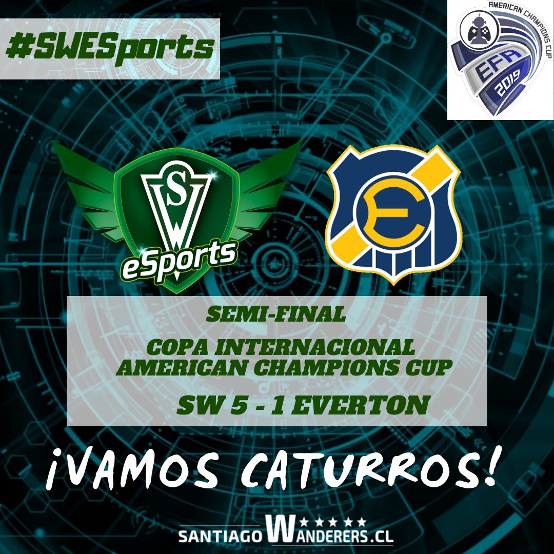 swanderers's tweet photo. #SWESports ¡CLÁSICO PORTEÑO VERDE! Nuestros capos de E-Sports en la modalidad Club Pro vencieron 5-1 a Everton y se instalaron en la final de la American Champions Cup 2019, donde deberán enfrentar a Galacticos FP (Brasil) el próximo miércoles. ¡FELICITACIONES CATURROS!💚⚽👏🎮 https://t.co/WIM9yTKNbo
