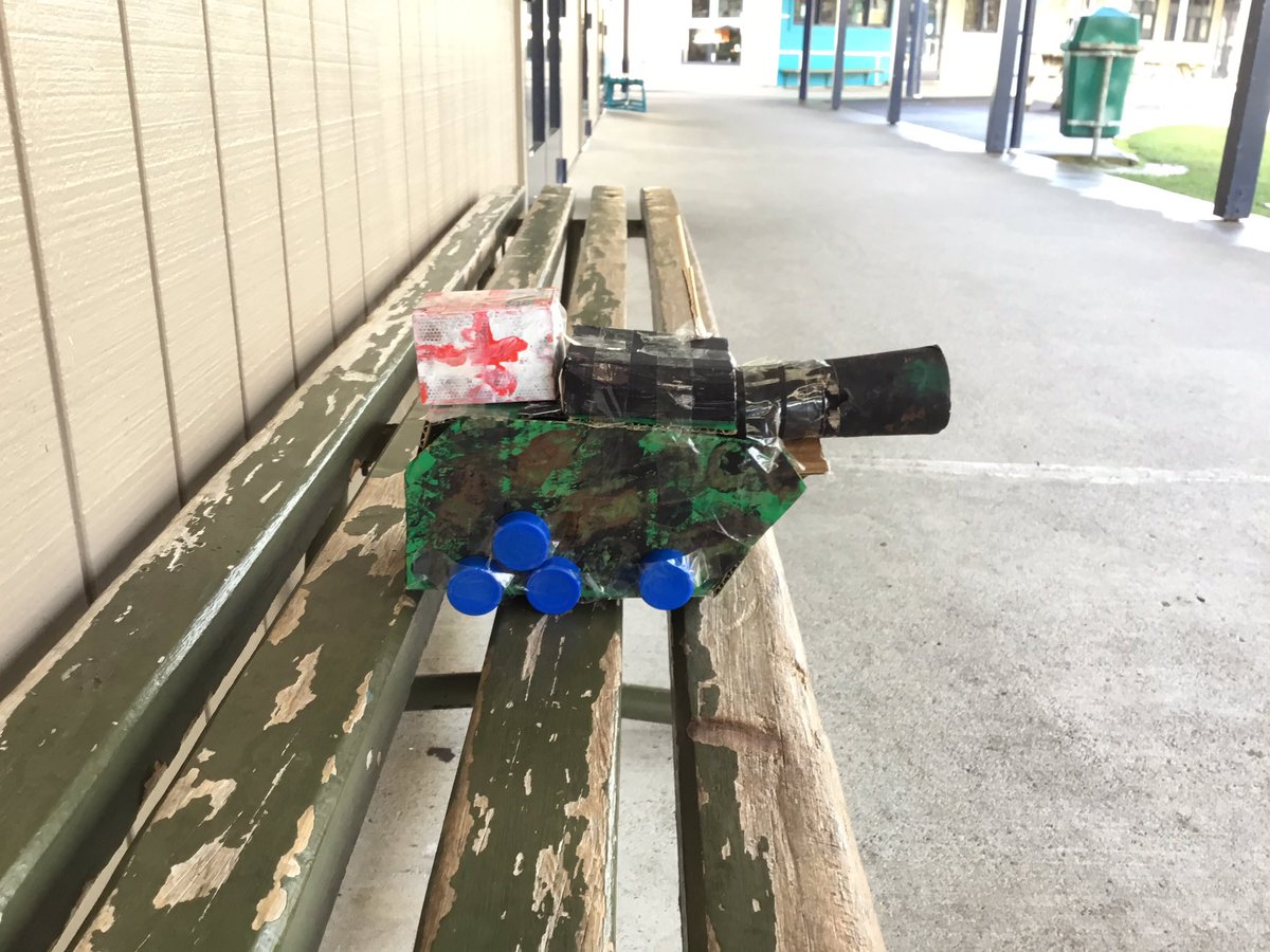 MPSroom12's tweet photo. @ChapterChatNZ This is our rescue tank by Brooklyn Travis and Mason. https://t.co/K3GeE501FW