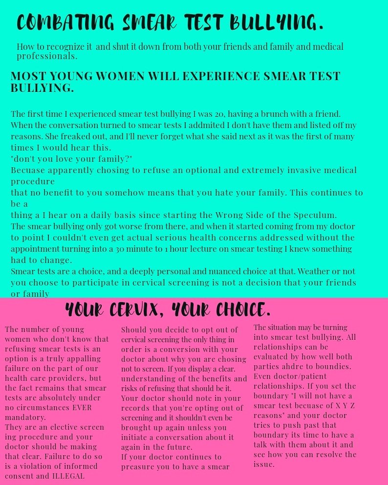 twss_movement's tweet photo. A peak at upcoming digital leaflet on combating the hatred and backlash women face when refusing #smeartest and #cervicalscreening
#reproductiverights #ReproductiveJustice #reprorights #patientsafety #SayNoToSmears https://t.co/c7DdhBpZpK