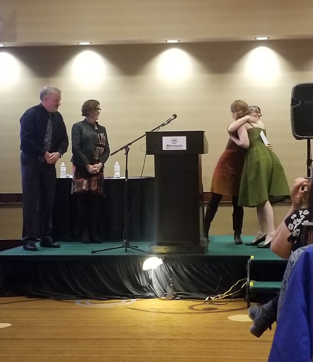 AtlBookAwards's tweet photo. .@JennyHiggins709 presents the Evelyn Richardson Non-Fiction Award to Kate Inglis, author of Notes for the Everlost #AtlanticBookAwards https://t.co/3ILa8k3Cx1