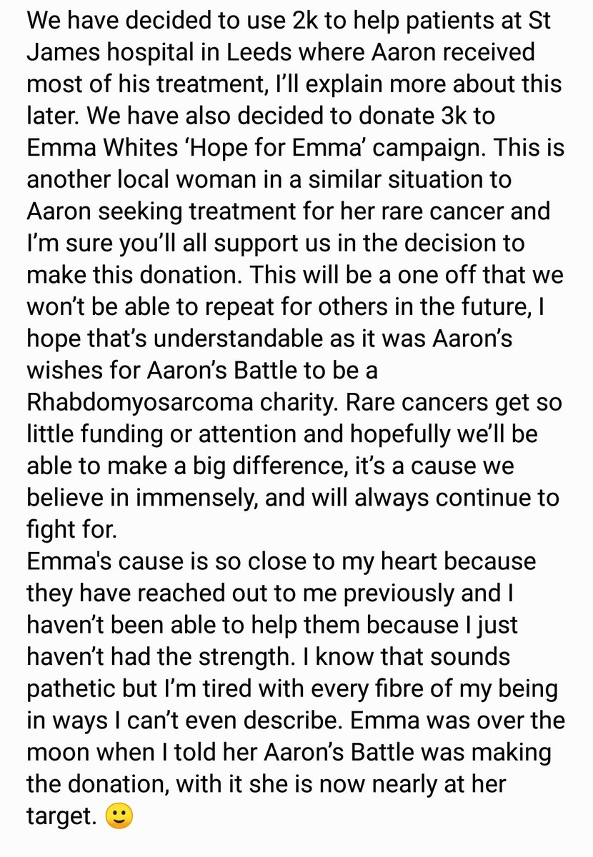 AaronsBattle's tweet photo. Now to the important stuff.
We're still in the process of registering the #charity , itβs taken me a while to get my head around it & itβs not a quick process anyway.
See below for info on the #Siemens bike ride, #stjameshospital & #hopeforEmma
All my love,
#aaronsbattle π»π» https://t.co/z7a2WslN7Z