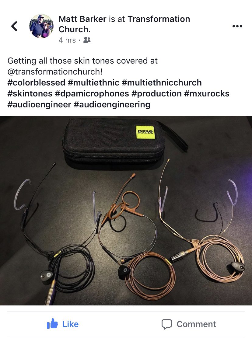 TCTransformers's tweet photo. Our audio engineer knows that being a multiethnic church takes intentionality. Check it out, mics for every skin tone! 🙌🏿🙌🏻🙌🏽 https://t.co/BGV5BtcCJ2